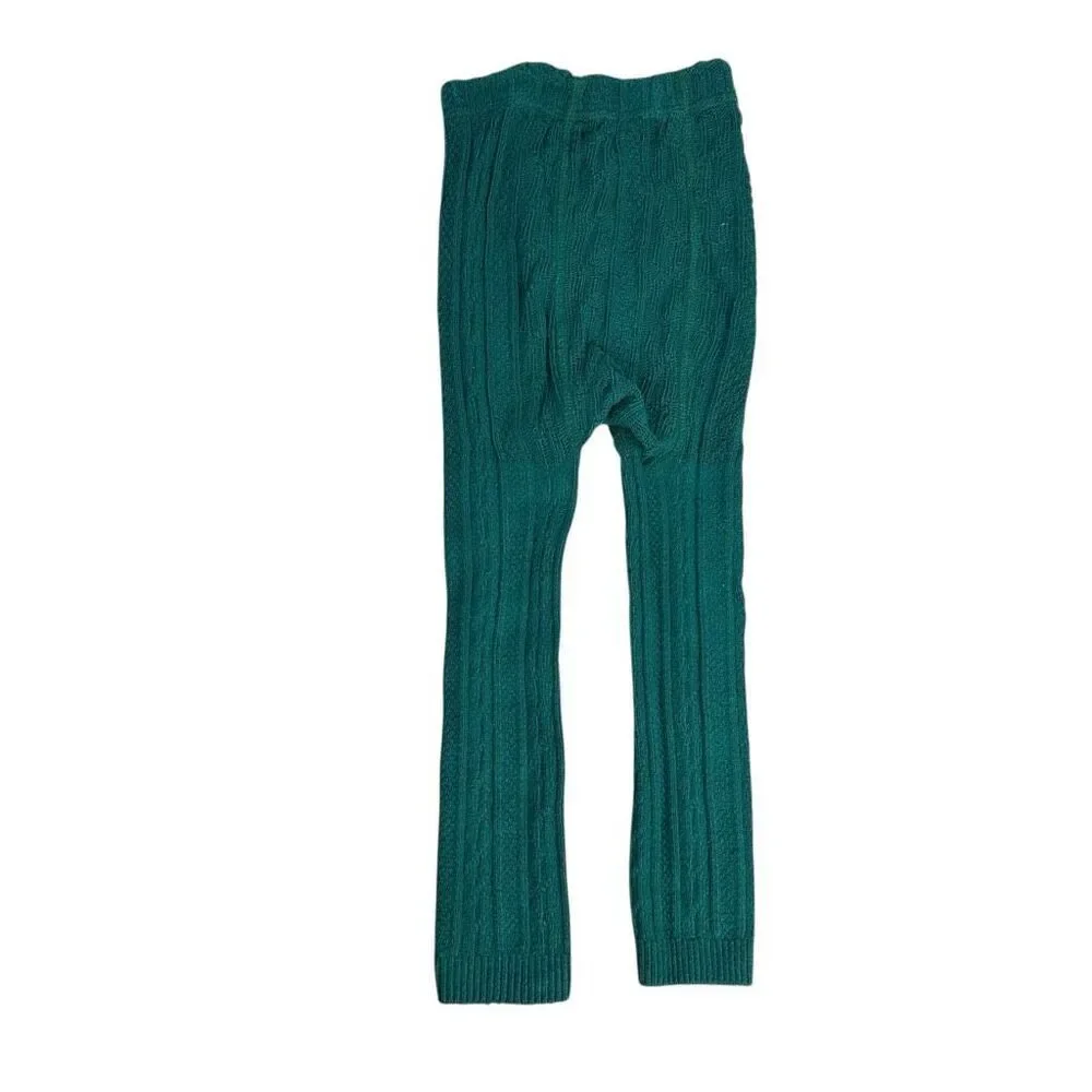 Mini Boden size 4-5 Tights Footless Green